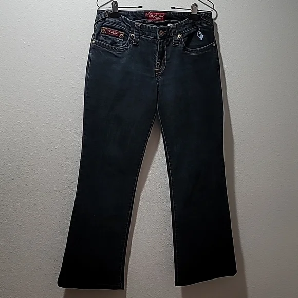 COPY - BABY PHAT BOOTCUT VINTAGE 90's HIP HOP Y2K DARK WASH DENIM BLUE JEANS JU… - Picture 3 of 16